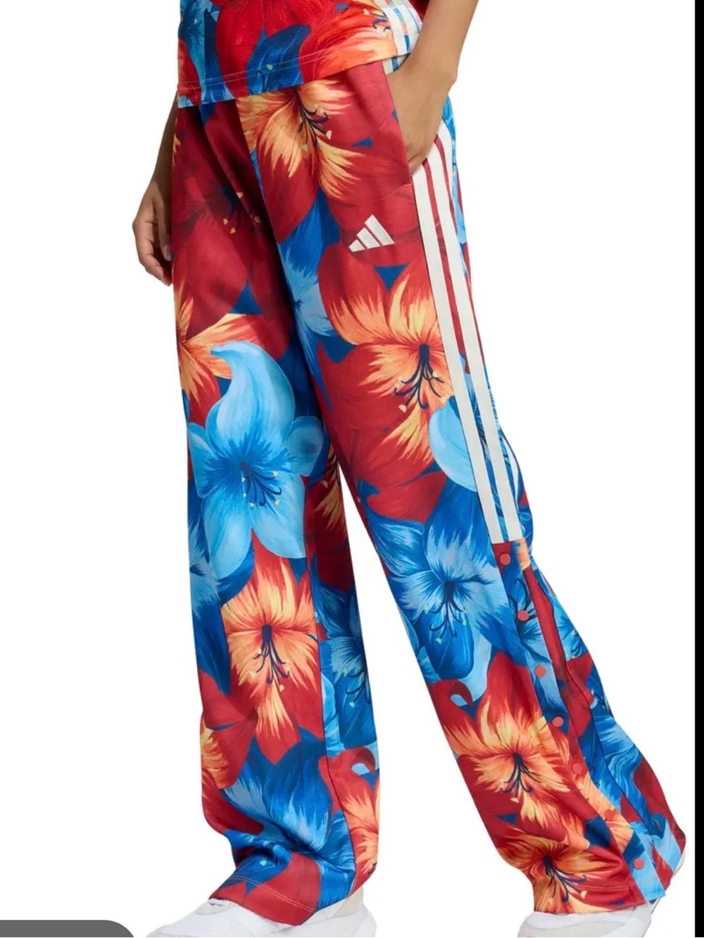 Adidas x Farm Rio Floral Tracksuit Set Size M Red Blue Tropical Boho Festival - Picture 3 of 12